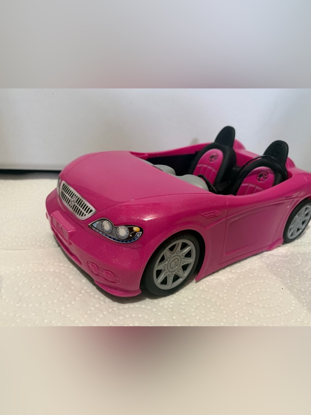 Barbie y2K pink convertible car for dolls!
